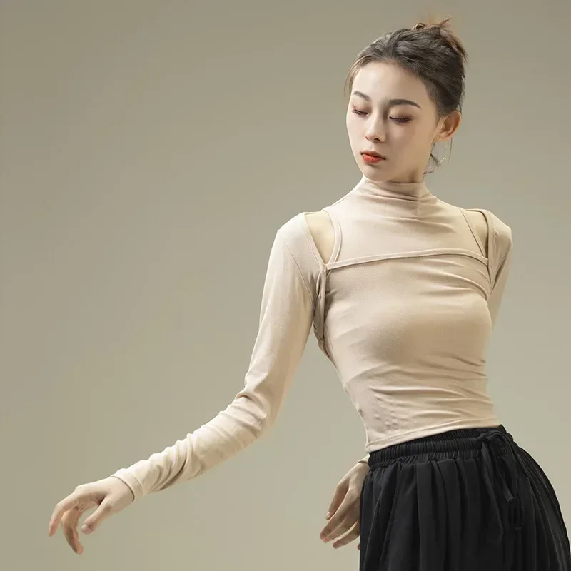 Practice clothes Two-piece set New dance clothes Classical basic training clothes Loose top Yoga Chinese dance art test