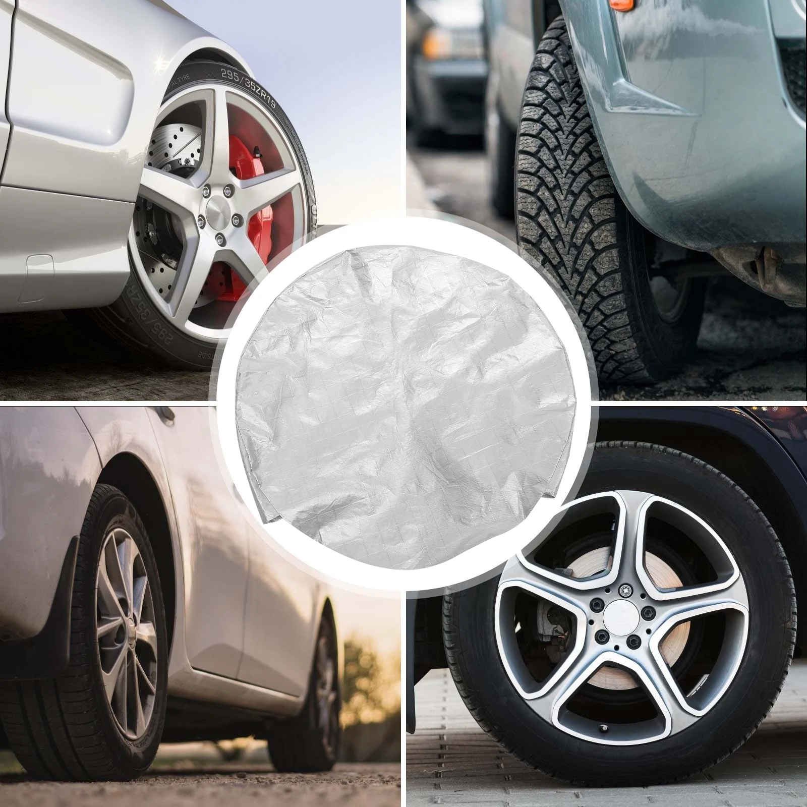 

4pcs Tire Protection Cover Sun Shield for RV Car Truck Trailer Camper Wheel UV Guard Dustproof All Seasons Tire Covers Tyre