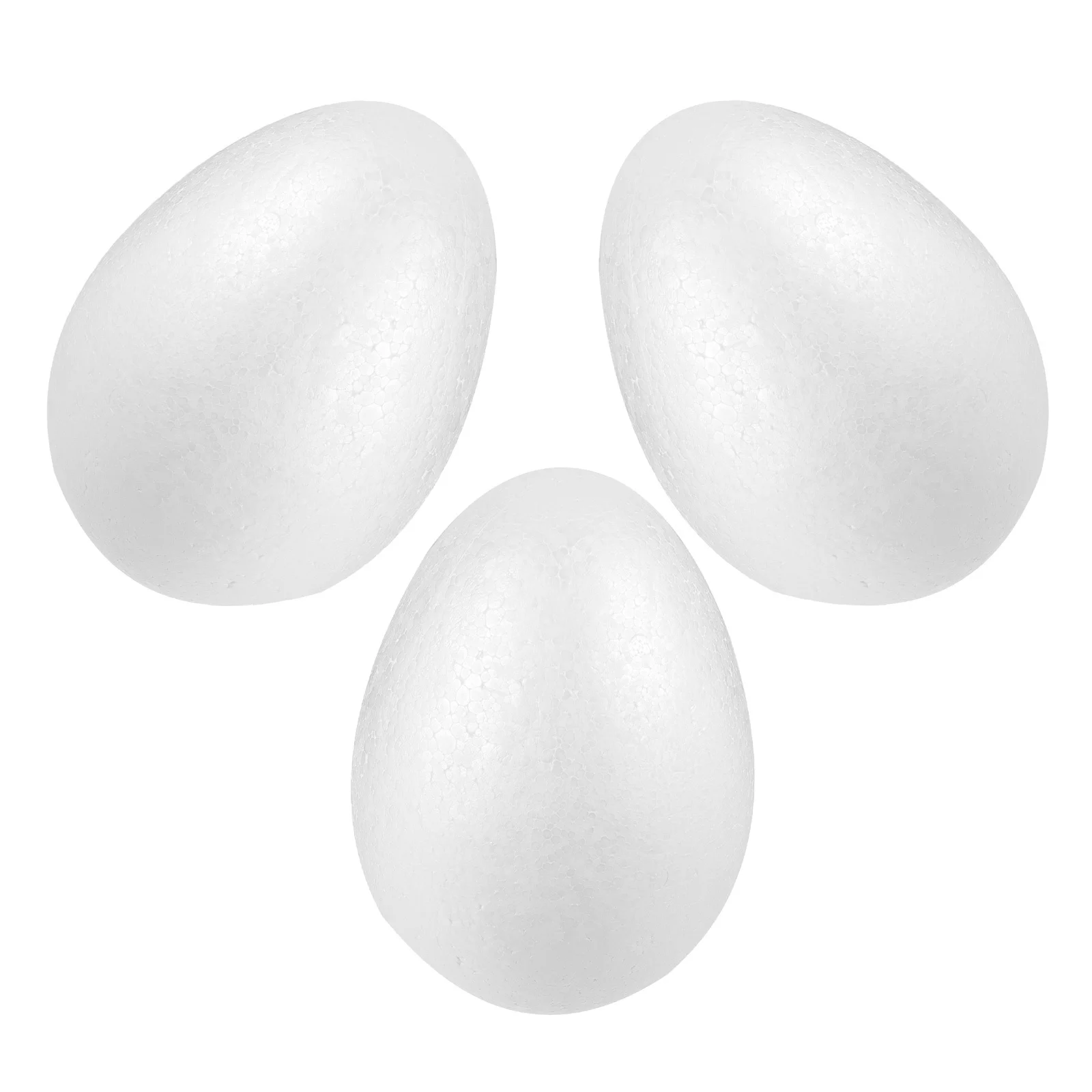 

3Pcs White Craft Egg 7 Inch 18Cm Polystyrene Foam for Easter Holiday Crafts DIY Painting Projects Handmade School Activities