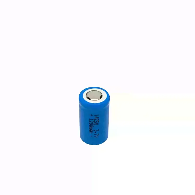 2PC Flat Head/Pointed Toe14250 3.7V Rechargeable Lithium Battery 14250 3.6VRed/Green UV Pen Flashlight Rechargeable Battery