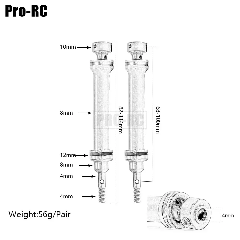 1Set Hard Steel 7250R Center Driveshafts & #7151X Front & Rear CVD Drive Shafts for 1/16 Traxxas E-Revo VXL SUMMIT SLASH RC Part