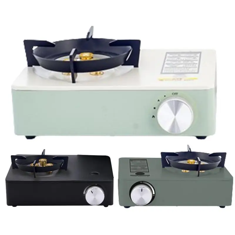 

Portable Camping Stove Metal Stove With Storage Box Camping Kitchen Necessities For Saucepan Soup Pots Frying Pan Steamer Coffee