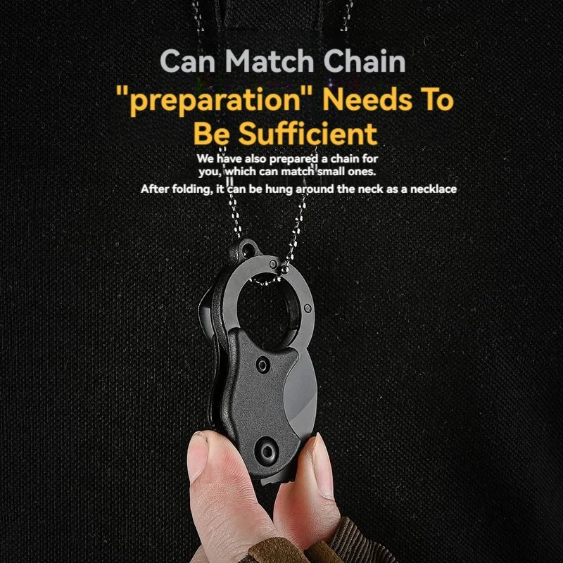 NEW Mini Keychain Pocket Knife Stainless Steel Camping Small Mini Portable Knife Peeler Fixed Blade Multi EDC Tool with Chain