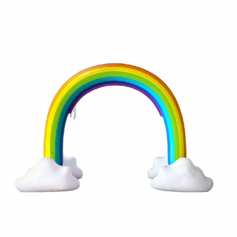 Kindergarten water spray rainbow shape inflatable arch decorative ornament outdoor water toy