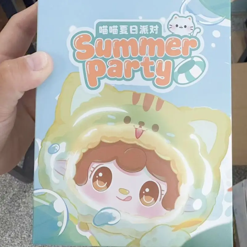 

Yooki Blind Box Summer Party Series Vinyl Face Plush Cute Kitten Figure Trendy Ornament Collectible Toys Birthday Gift For Women