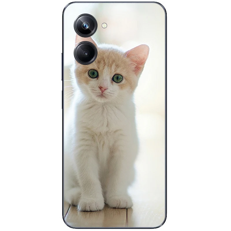 For Realme 10 4G Case 6.4'' Soft TPU Silicone Cute Cats Cover for Realme 10 4G Phone Cases Realme10 2022 Cartoon Fundas Coques