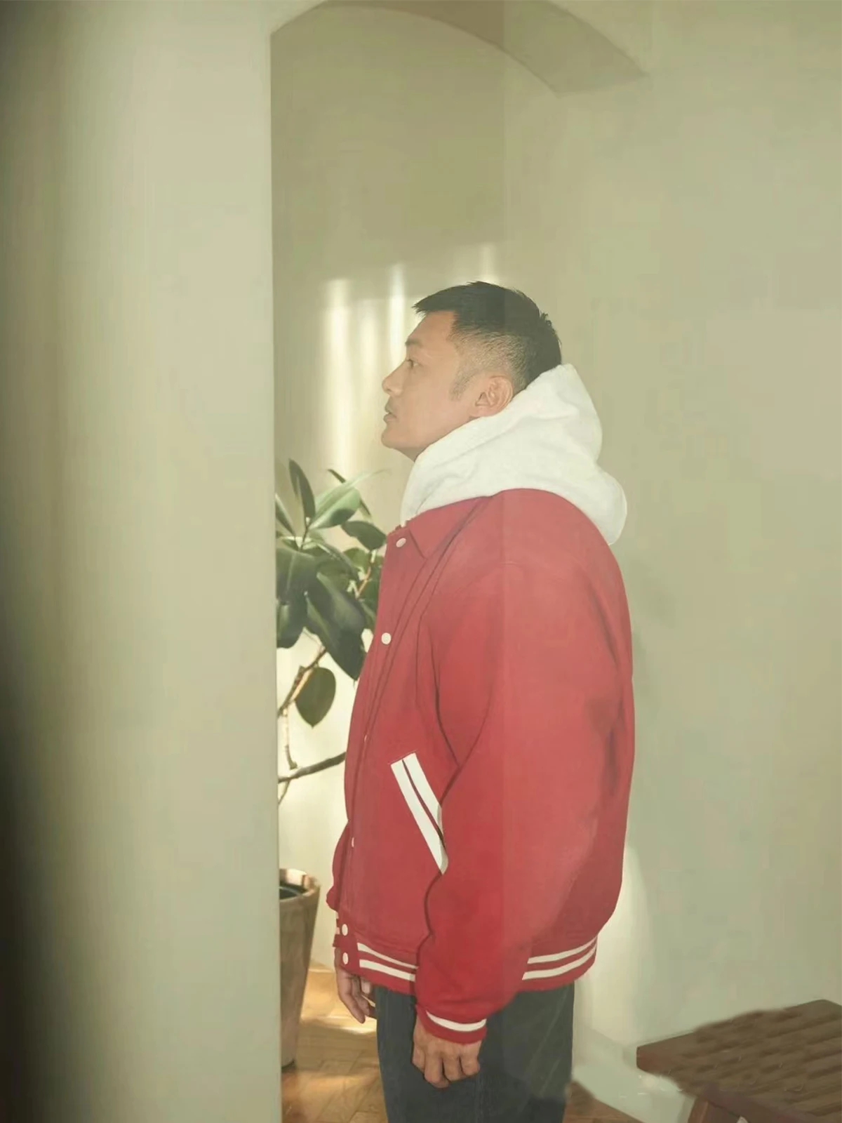 

Ретро-японская бейсбольная куртка свободного кроя с шерстяным воротником, хлопковая одежда Yuen Man Lok, молодежный тренд, весна-осень-зима