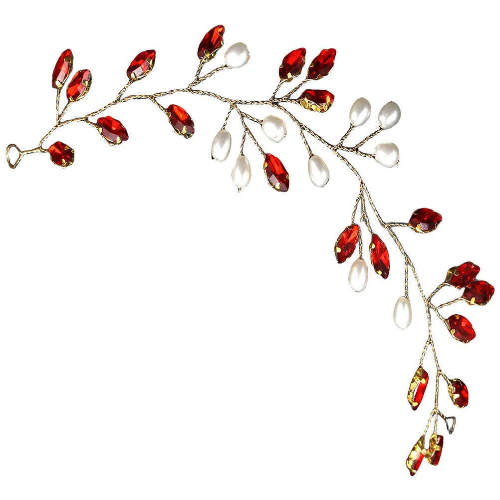 

Wedding Bridal Hair Vine Pearl Rhinestone Decorative Vine for Women Elegant Simple Chic Accessory Party Prom Banquet Theme