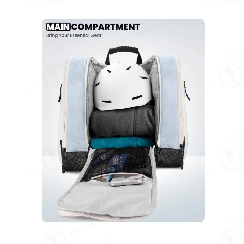 Thickened Fan-shaped Large Ski Bag, Large Capacity Soccer Style Ski Boot Backpack Sports Storage Bag