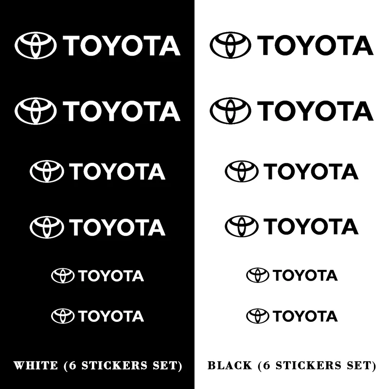 6 قطعة سيارة الفرامل الفرجار ملصق مائي شعار سيارة عجلة اكسسوارات الديكور لتويوتا كورولا كامري هايلكس بريوس أفينسيس أوريس GR