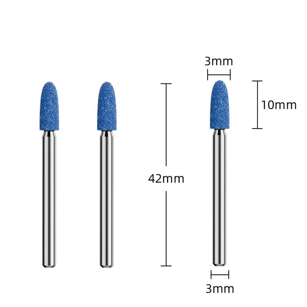 For Rust Removal Blue Grinding Head Multi-shape Design Cylindrical And Peach Shapes Chromium Corundum Material