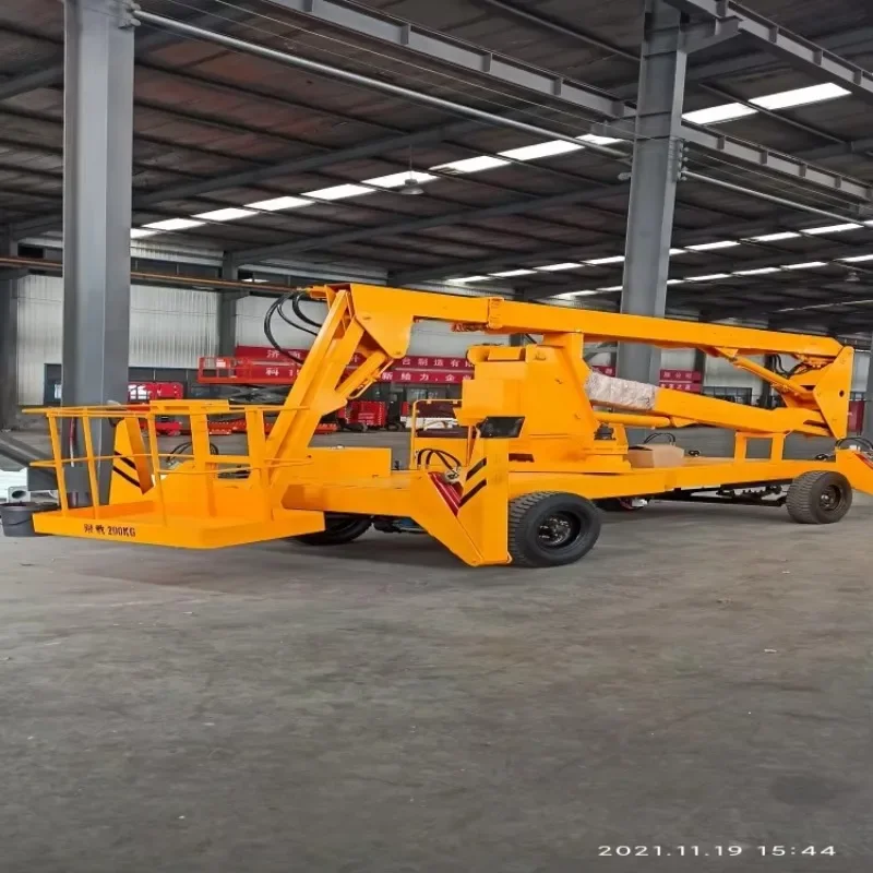 Boom Elevator with Track Type Traction Track and Straight Curved Arm Elevator with Diesel Electric Battery Truck Boom Elevator