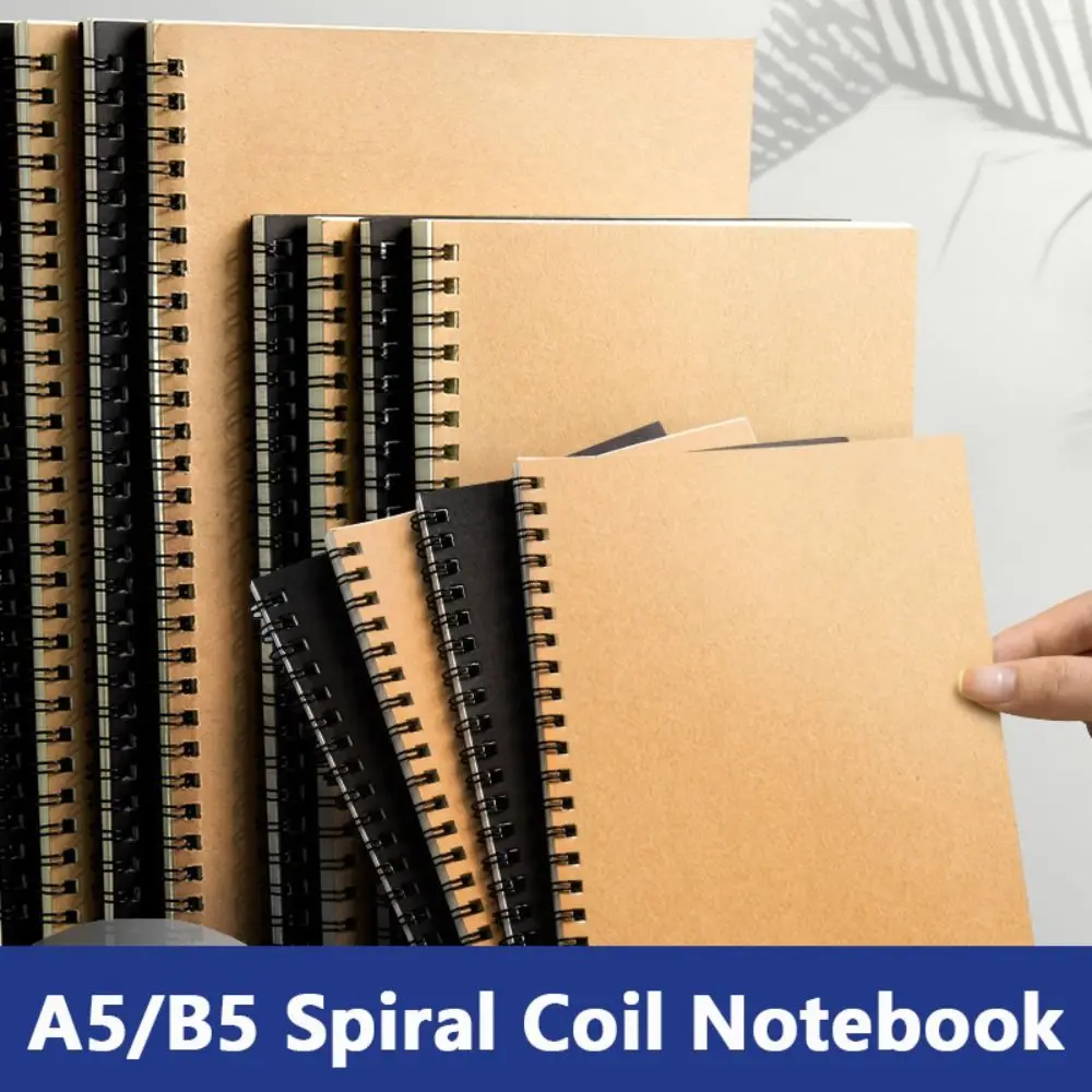 60Sheets/Book Multifunctional A5/B5 Coil Notebook 60Sheets Grids/Blank/Horizontal Line Notepad Spiral Notebook Students Gift