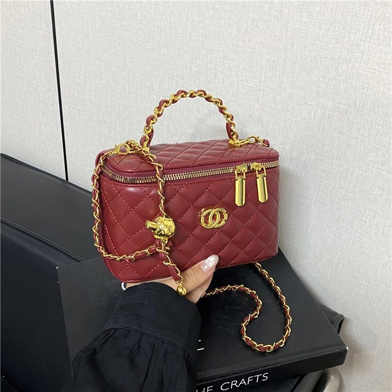 Bolso de mano a la moda para mujer, bolsos de cuero espaciosos, bolso de hombro para mujer, marca de lujo, diseño elegante clásico Popular