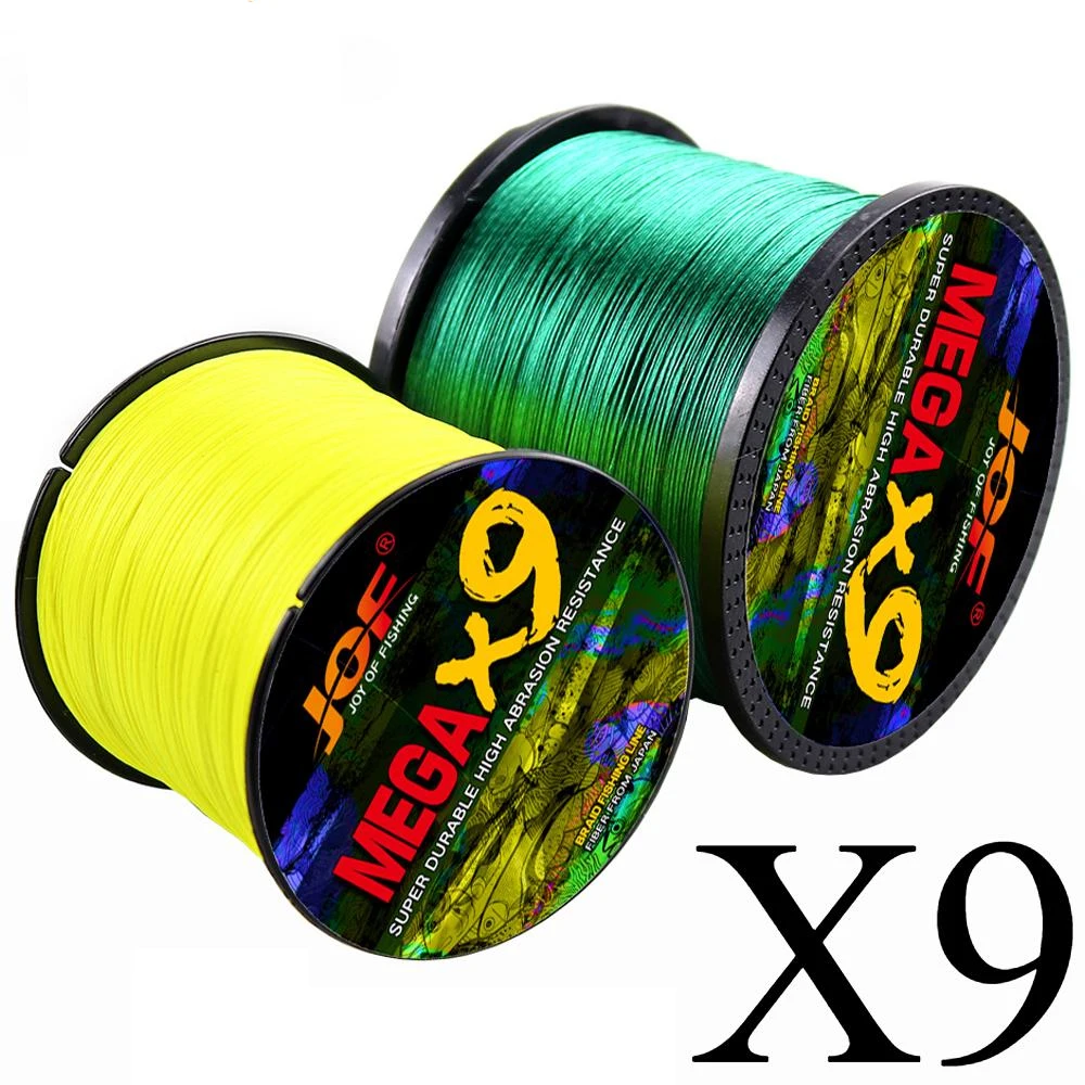 High Density X8/9/16 Strands PE Braided Multifilament Wear-resistant Fishing Line 500M Super Strong 18L-200LB Fast Water Cutting