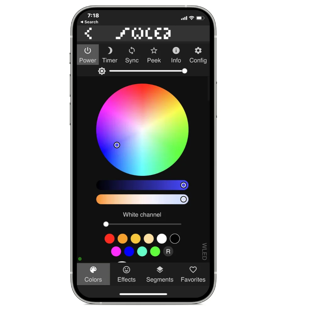 IoTorero WLED E27 7W LED RGBCCT-lamp