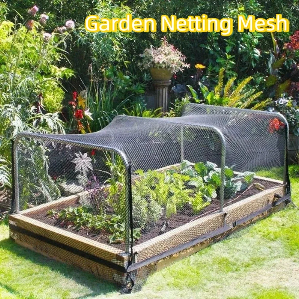 

Anti Bird Garden Netting Mesh Heavy Duty Reusable Bird Netting Black PE Material Pond Fencing Mesh Fall Prevention