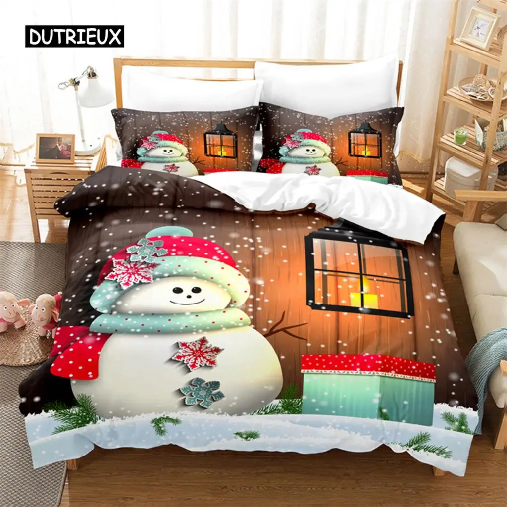 Christmas Snowman Bedding Set Duvet Cover Set 3d Bedding Digital Printing Bed Linen Queen Size Bedding Set Fashion Design