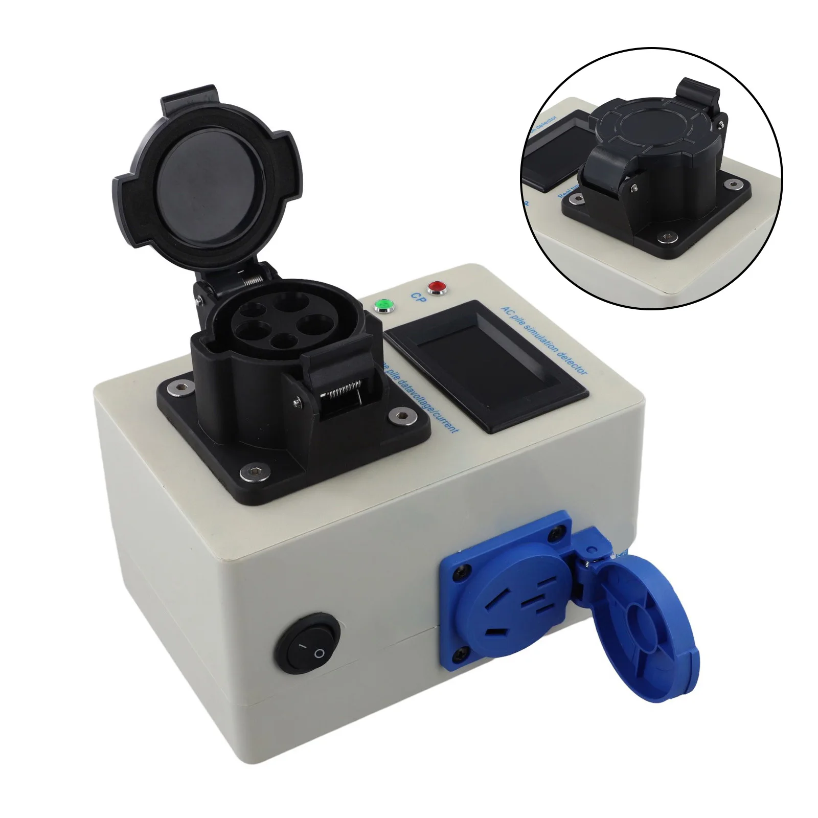 AC Charging Pile Simulation Tester 220V 110V With LCD Display For European For American Standard EV Station Voltage Current Dete