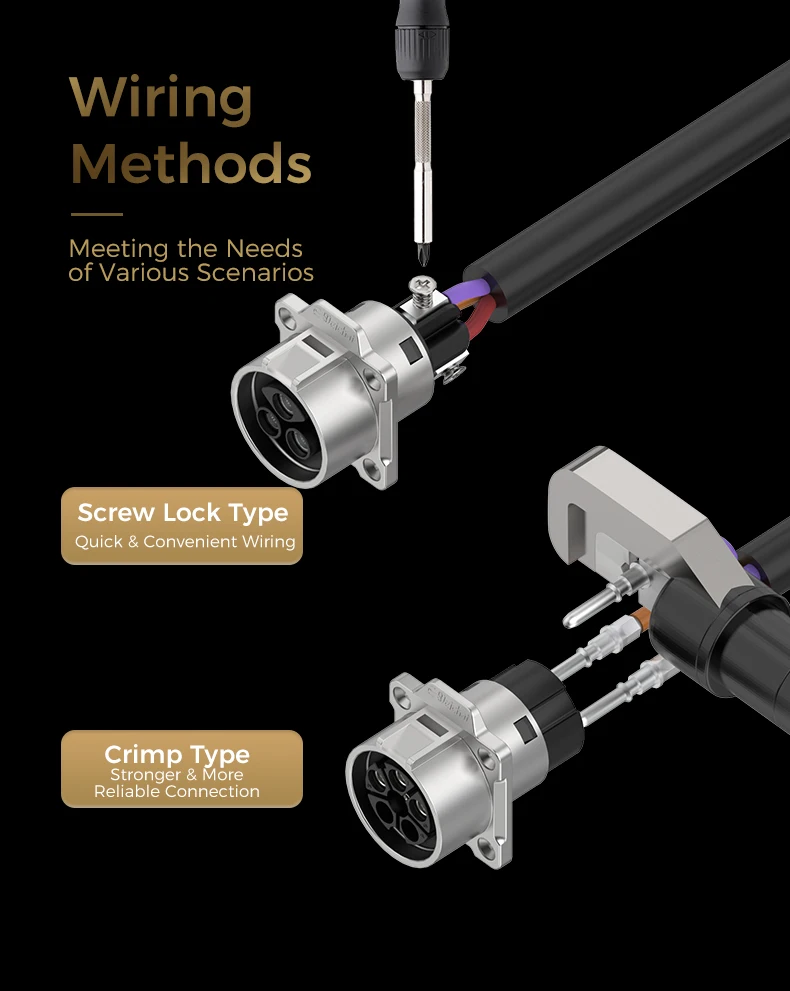 E-WeiChat EW-LP28 IP68 Wasserdichter Steckverbinder Männlicher Stecker Weibliche Buchse Starke Leistung Elektrische Schraubverbindung Lötfrei – Detail 3