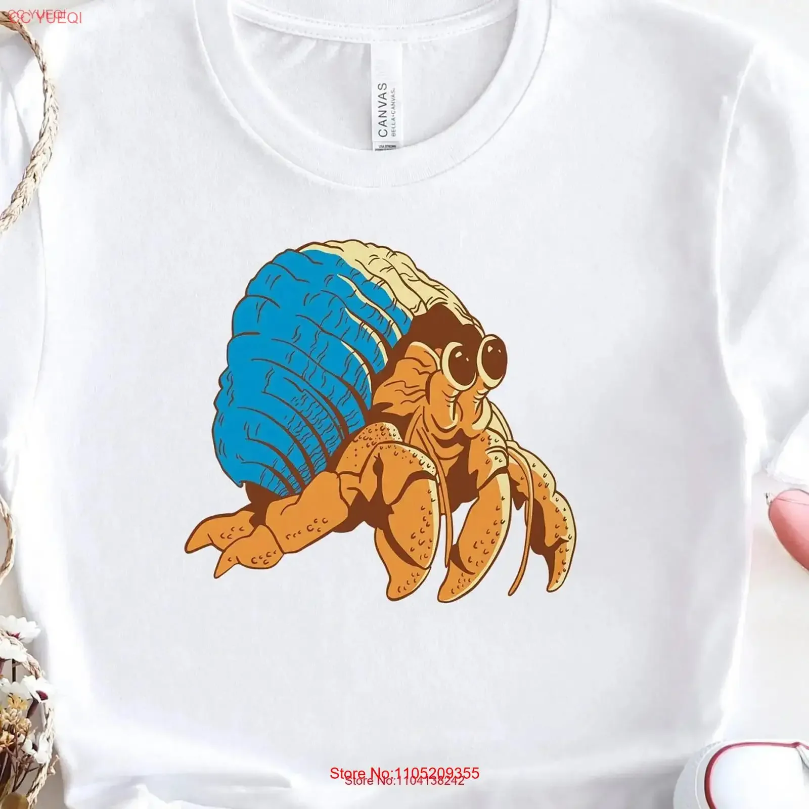 

Футболка с изображением рака-отшельника, морская тематическая одежда в океане, любитель морской жизни, пляжные поездки, любители морского винтажа, вымытая слегка