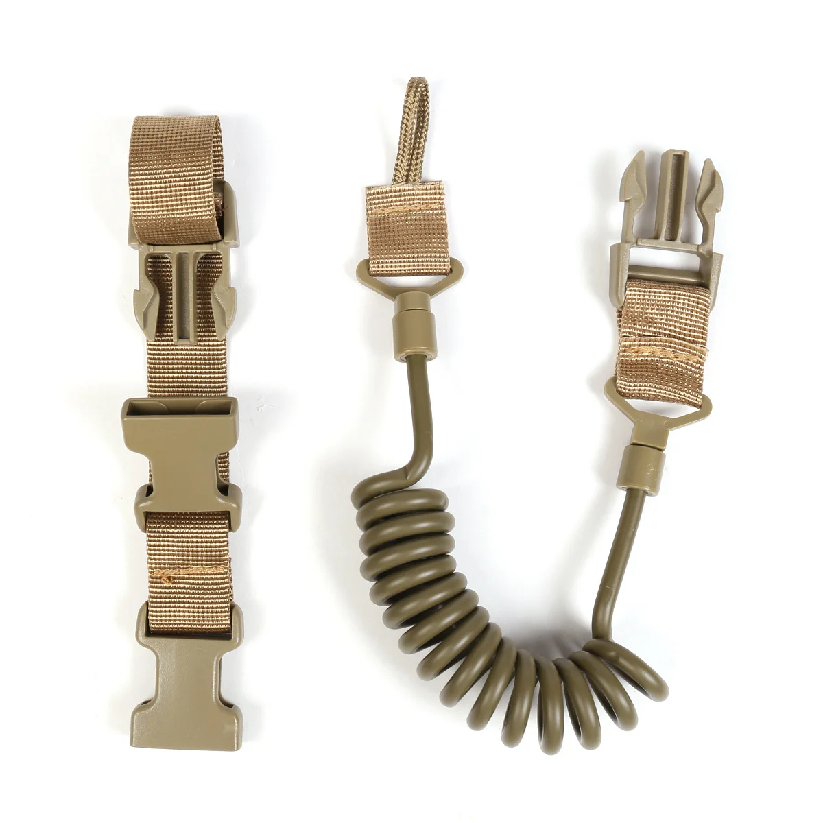 Multi-purpose Spring Lanyard Outdoor Wear-Resistant Elastic Key Chain Safety Anti-theft Rope Anti Loss Tactical Lanyard