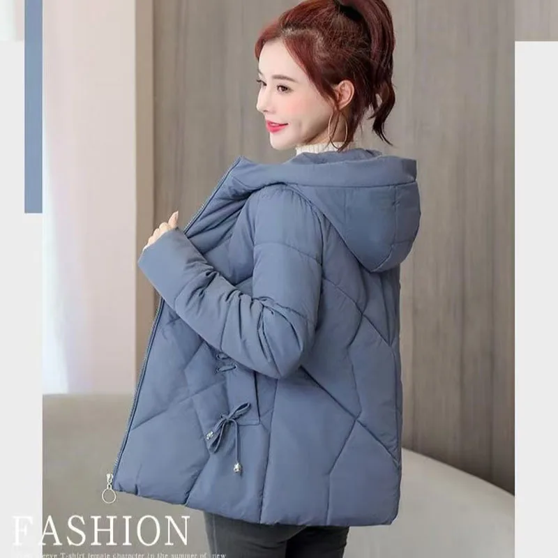 

2025 Parkas Women Coat Jacket 2025 Autumn Winter Warm Puffer Jacket Hooded Harajuku Outwear Loose Padded Vest Korean Fall