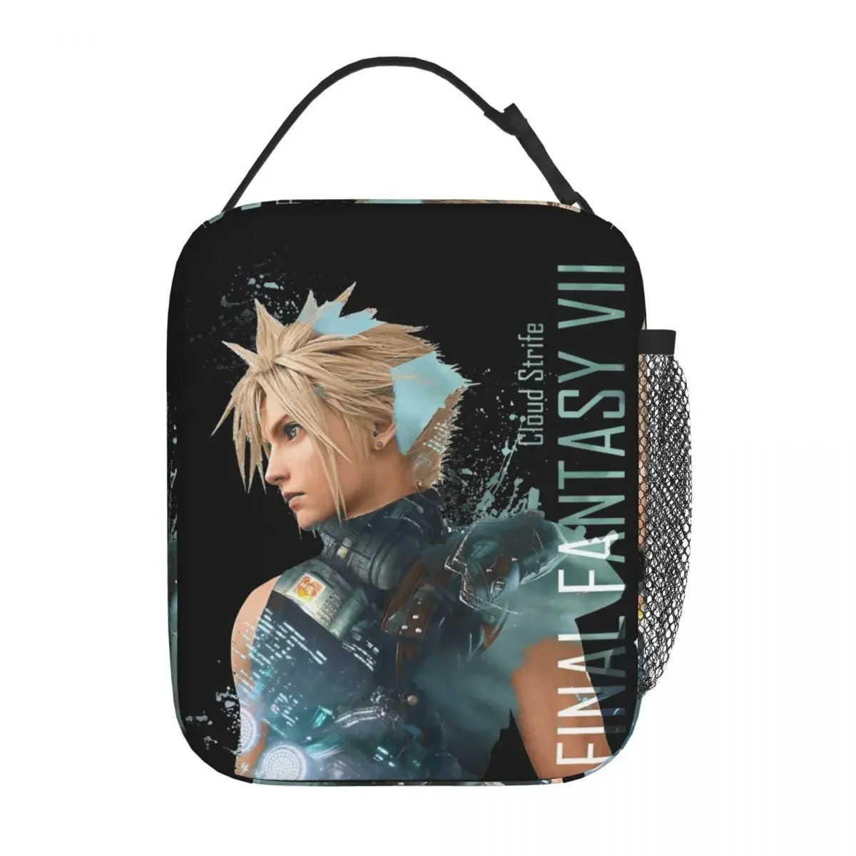 Cloud Strife Final Fantasy 7 Games Insulated Lunch Bag For School FF7 Food Storage Bag Portable Cooler Thermal Bento Box