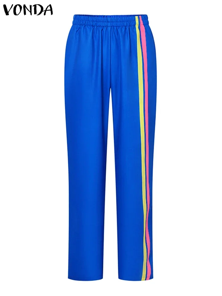 حجم كبير 5XL فوندا النساء بانت مجموعات 2025 الدعاوى المطبوعة خمر كم طويل بلوزات وبنطلون البوهيمي عادية فضفاض أنيق 2 قطعة #5