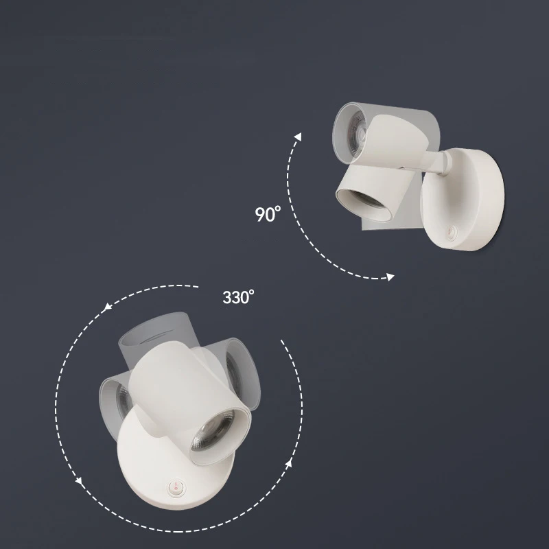 

Светодиодные Настенные светильники для спальни, вращающаяся на 330 ° настенная лампа для чтения детской комнаты, настенная лампа для прикроватного шкафа, лестницы, коридора