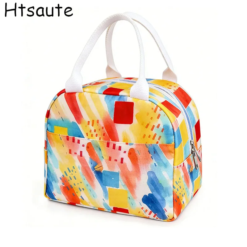 

Cute Printed Leakproof Lunch Bags Insulated Large Capacity Cooler Lunch Bag Reusable Thickened Insulated Lunch Box Students