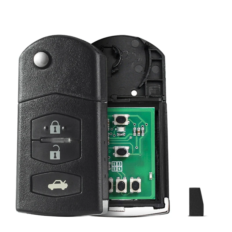 

3 Buttons Flip Car Remote Key 4D63 Chip ABS For SKE126-01 MAZDA 2 M2 Demio / 3 M3 Axela/ 5 M5 Premacy / 6 M6 Atenza 8 M8 MPV