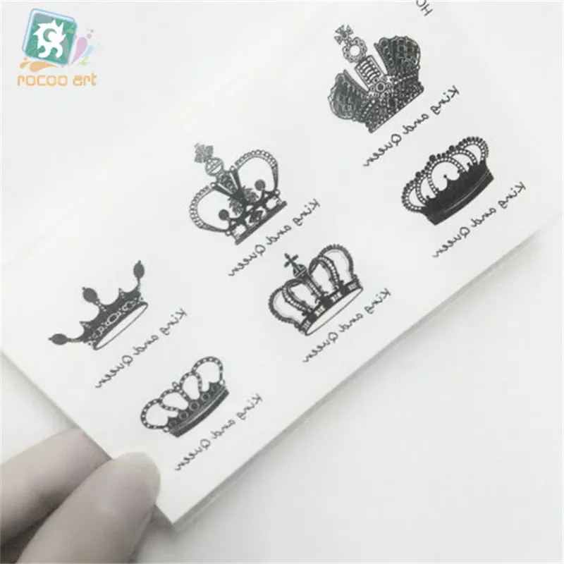 Body Art waterproof temporary tattoos for men and women fashion 3d crown design small tattoo sticker Wholesale HC1130