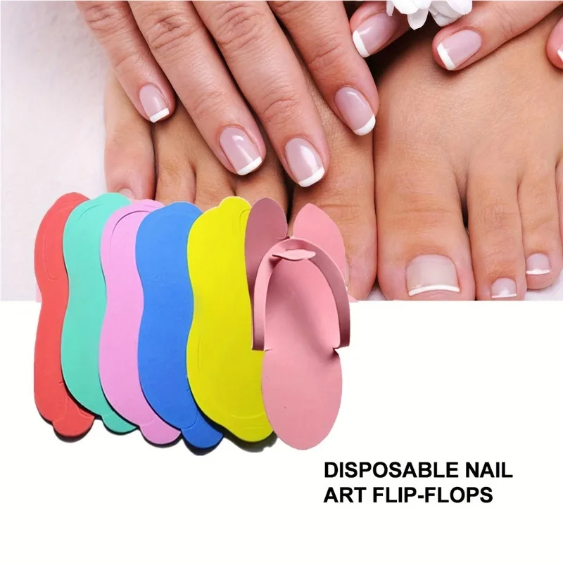 12 Pairs/bag Randomly mix colors Manicure Foot Slippers, Pedicure Slippper, Flip Flops For Salon Nail Spa