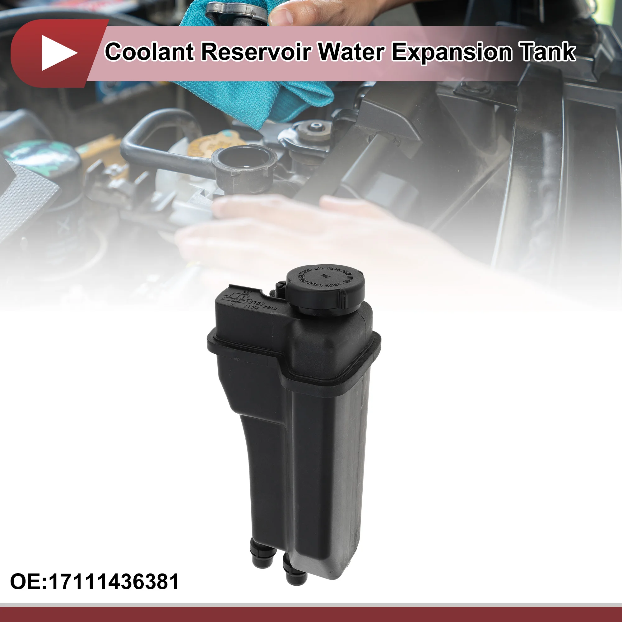 

UXCELL 1 Set Engine Coolant Reservoir Water Expansion Tank for BMW 525i 530i 2001-2003 Coolant Radiator Reservoir No.17111436381