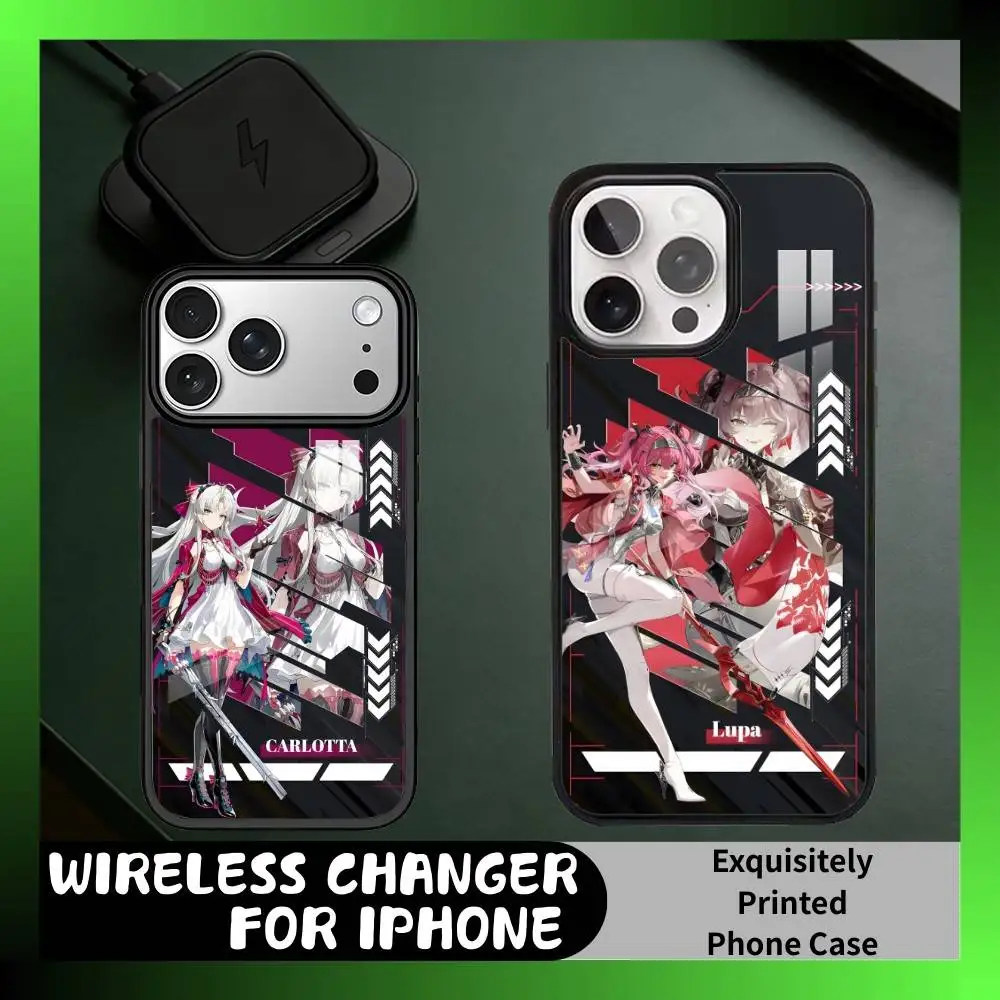 

Game WUWA Lupa Pouster Printed Phone Case For iPhone17,16,15,14,13 Plus,Pro Max Magnetic For Magsafe Wireless Charging