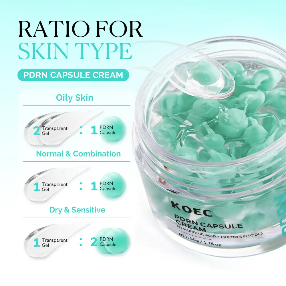 50g Hyaluronic Acid Multi Peptides PDRN Capsule Cream Hydrating Rejuvenating Anti-Aging Boost Vitality Ginseng Root Extract