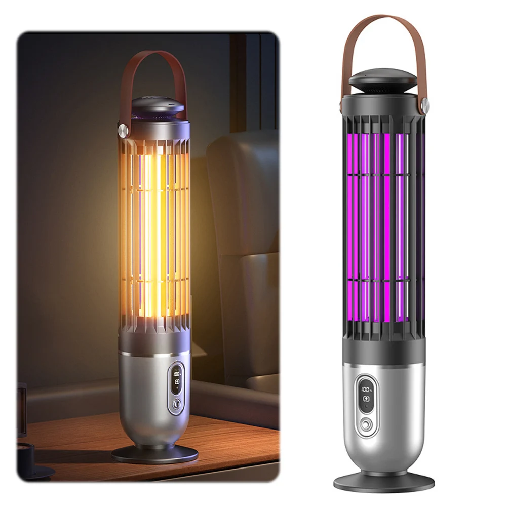 

Электрическая лампа от комаров, лампа для уничтожения комаров, настенная лампа от насекомых, 4-режимная электрическая мухобойка, уличный светильник от комаров