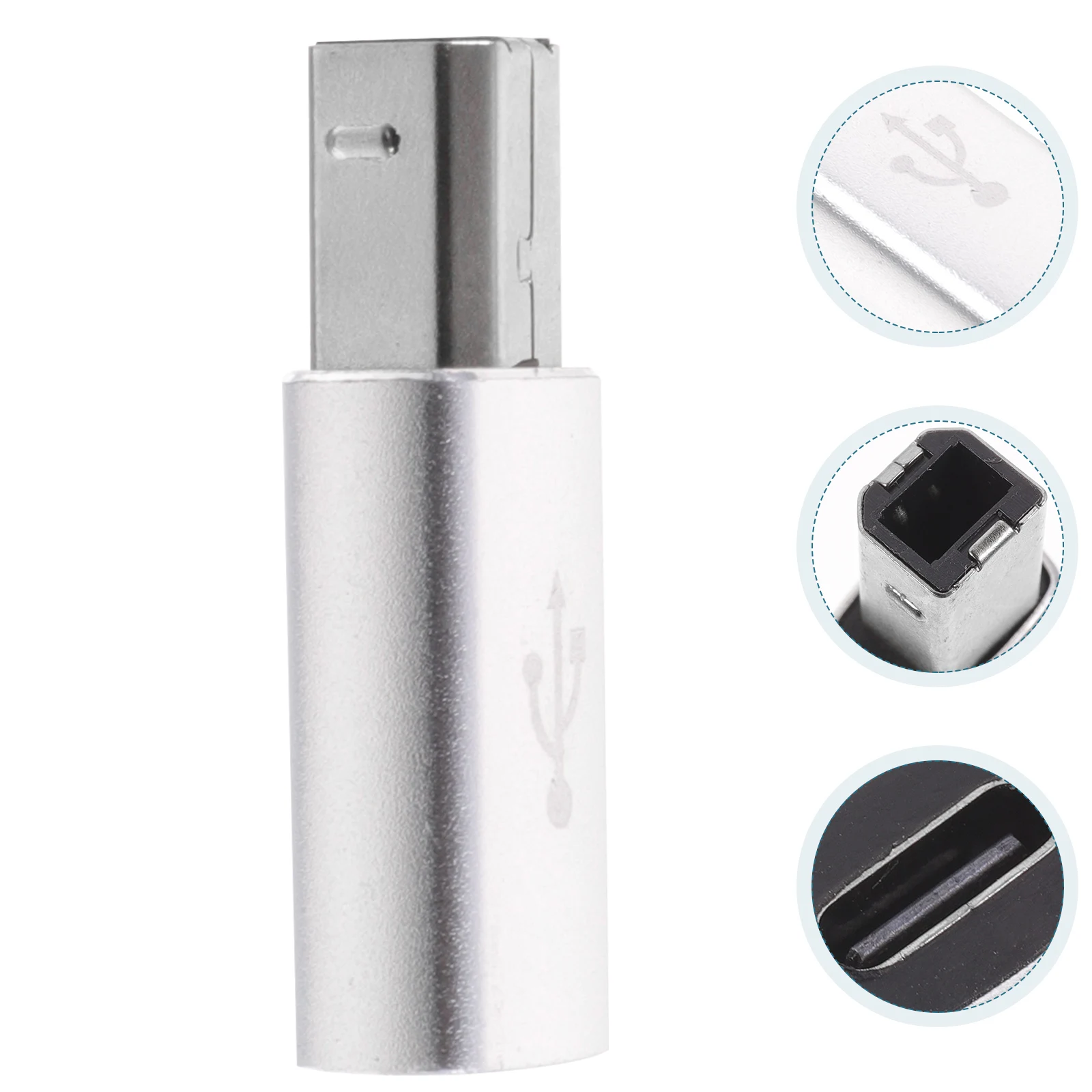 

Type-C Female To Usb B Male Adapter Aluminum Alloy Compact Audio Converter For Electrical Piano Mixers Electronic Drums Adapters