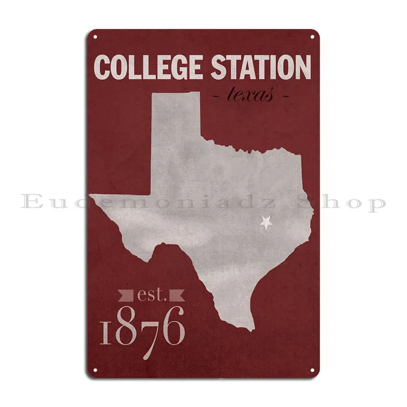 Texas A And M University Metal Plaque Cinema Garage Club Customize Club Tin Sign Poster