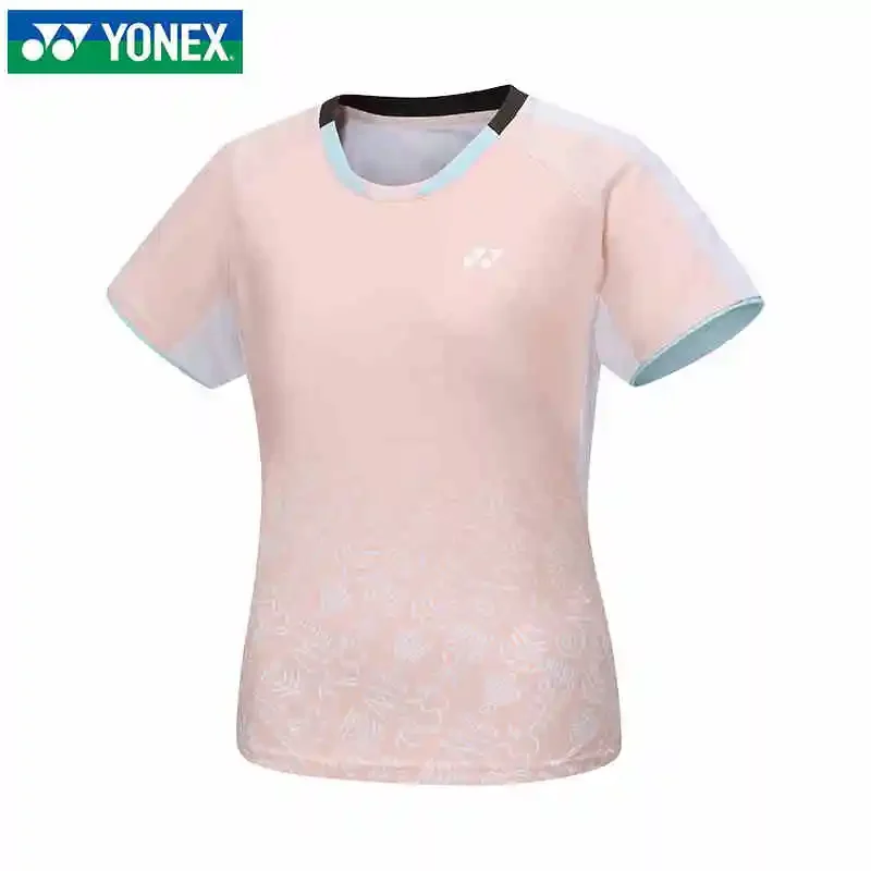 YONEX 2024 New Men's and Women's Badminton Wear Tops Short Sleeve Quick Dry Sweat-absorbent Breathable Training Suit T-shirts