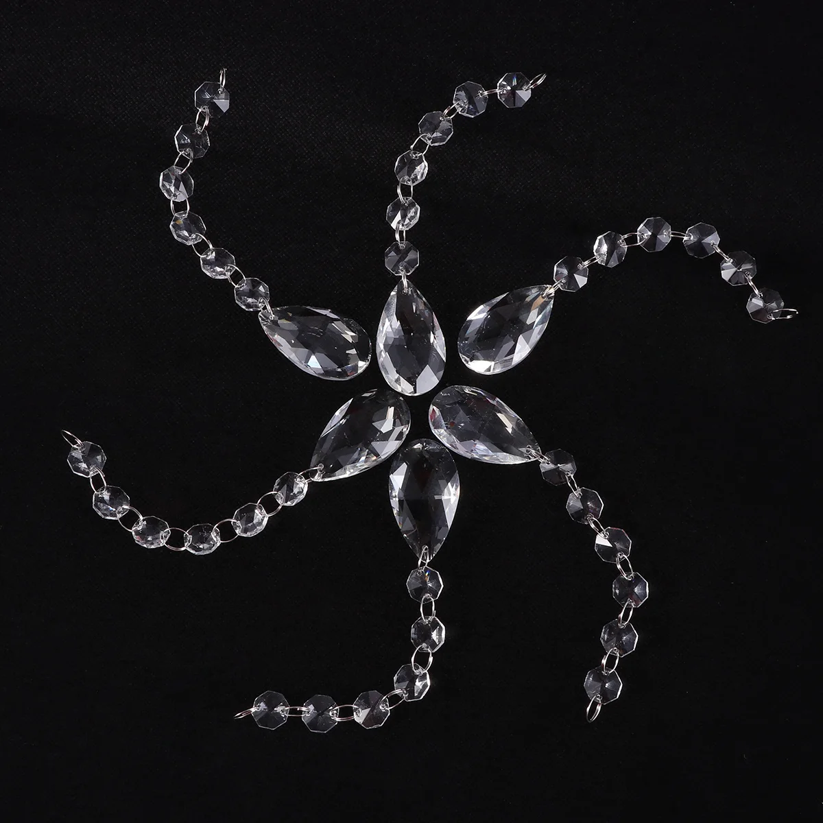 

10Pcs Clear Crystal Pendants with Glass Balls and Teardrop Prism for DIY Jewelry Sun Catcher Party Home Bar Decoration
