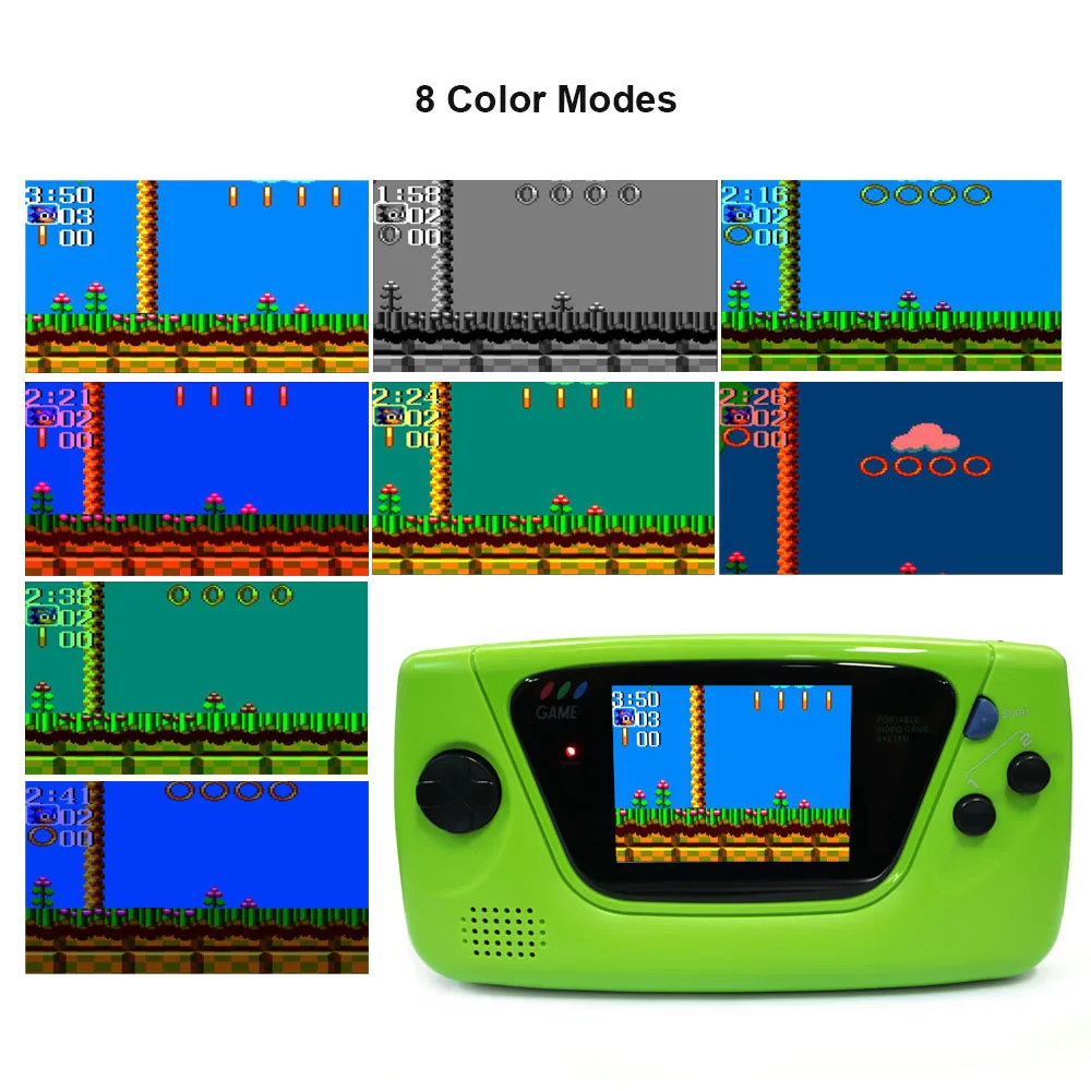 3.5 بوصة لـ SEGA Game Gear مغلفة HD Retro Pixel IPS LCD Kit مع غلاف مخصص سهل التركيب لوحدة التحكم SEGA GG #5