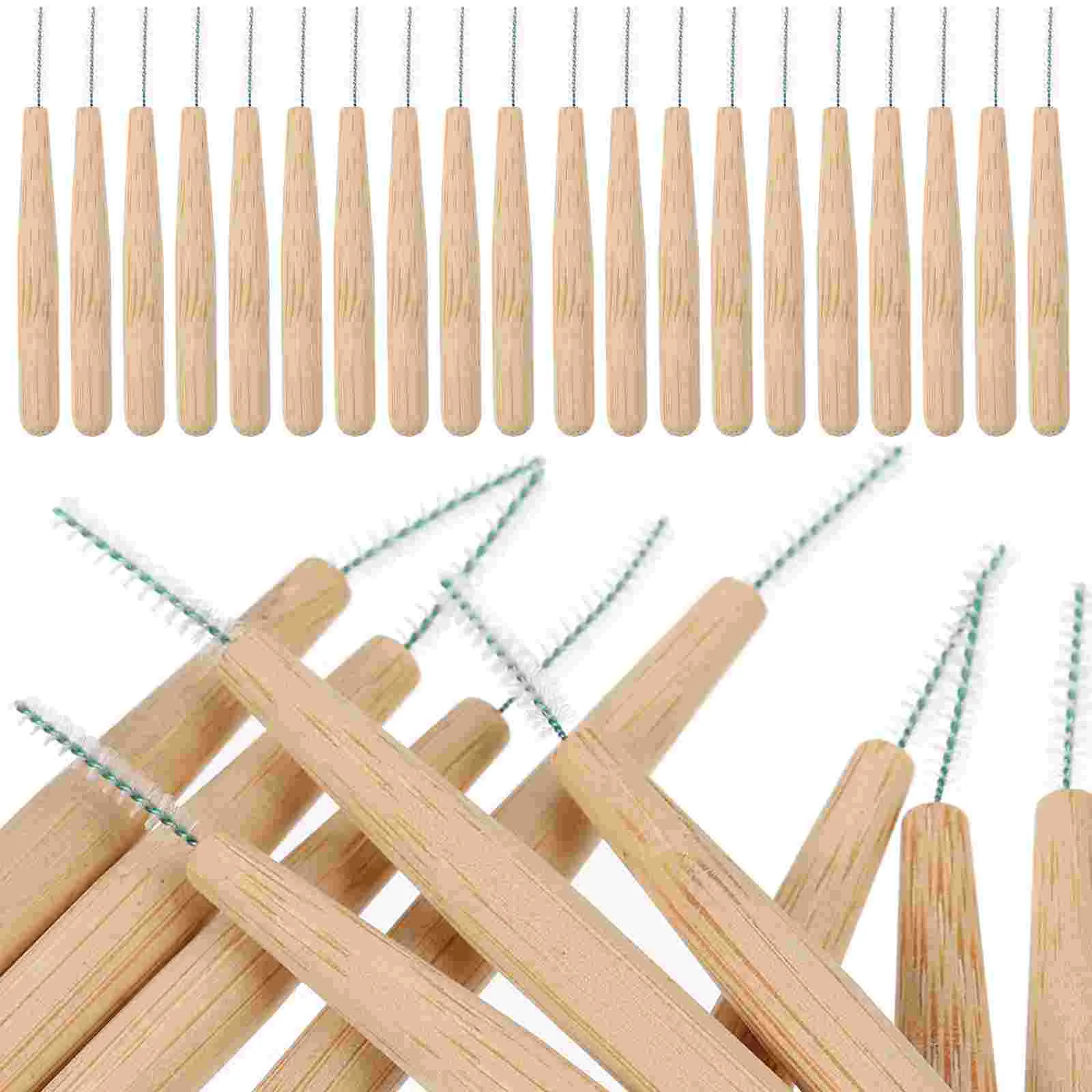 30 Pcs Toothpicks Teeth Cleaner Interdental Brush Floss Bamboo Cleaners Oral Care Tool