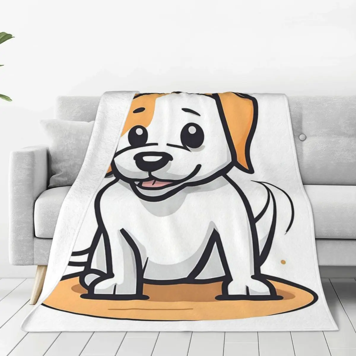 Dog In A Playful Pose With Bright,Friendly Expression Blanket Flannel Sofa Throw Blankets For Home Travel Throws Bedspread Quilt