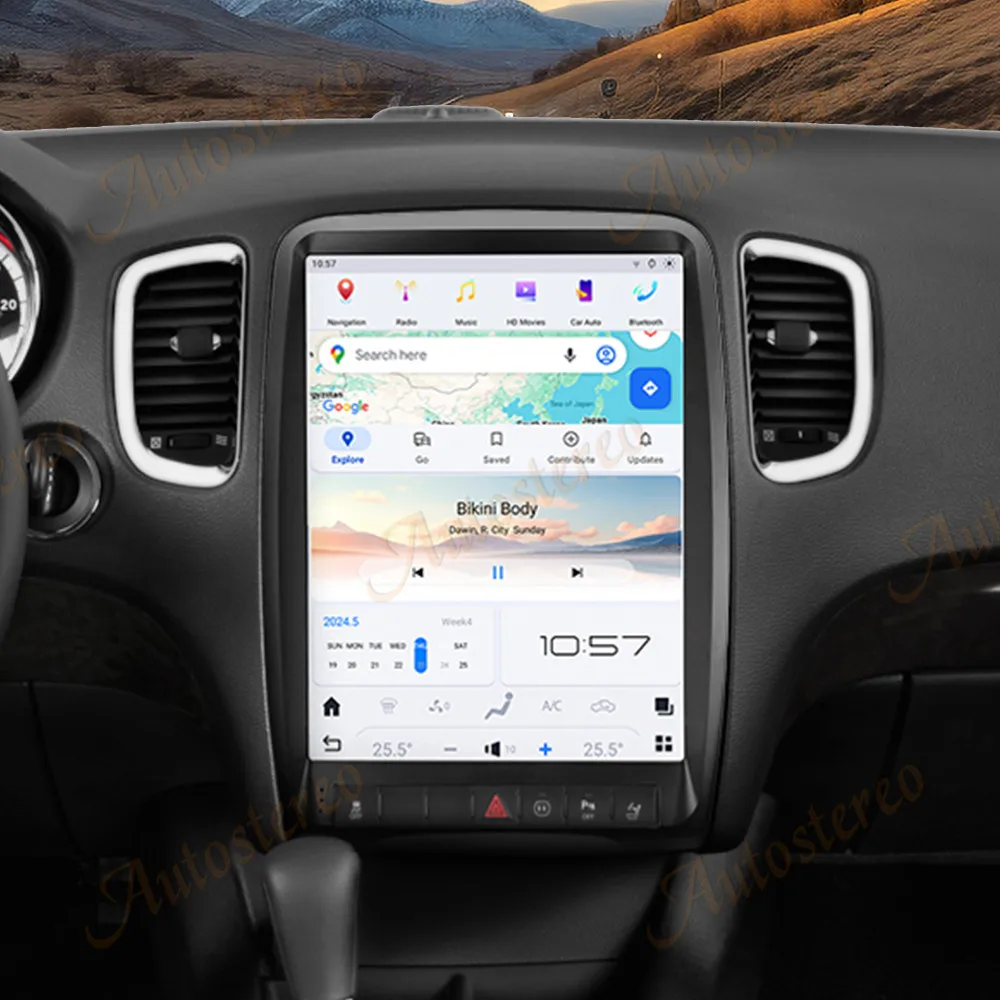 Radio Multimedia con GPS para Auto, Android 13 de 13.8 Pulgadas, Compatible con Dodge Durango 2011 2013 2016 2020, Carplay