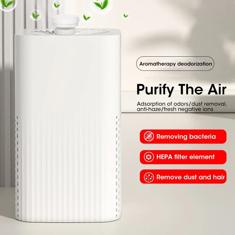 Air Purifier Mini Convenience Desktop Air Purification Eliminate Formaldehyde Smoke Dust HPEA Filtration Low Noise USB