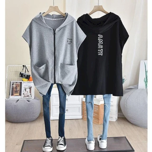 Sleeveless Zip Hoodie Womens Sleeveless Hoodie Zipper Women Oversized Hoodies Aliexpress