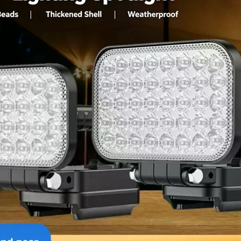 3/4 Inch 120W LED Flashlight 21V Li-Ion Battery Powered Dual USB Lighting