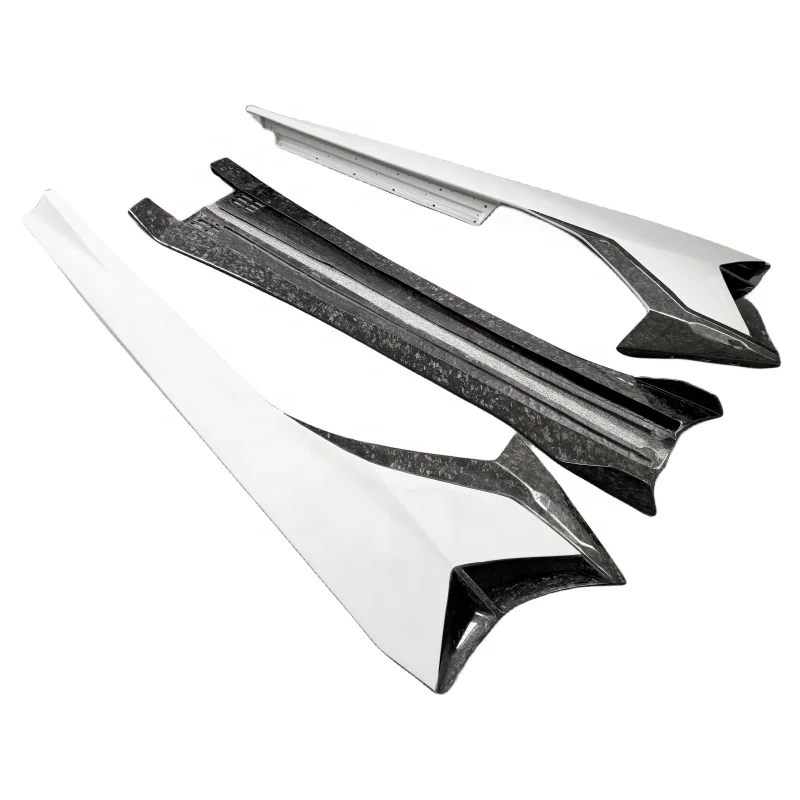 

Боковая юбка из кованого полууглеродного волокна в стиле SVJ, комплект кузова для Lamborghini Aventador LP700 LP720